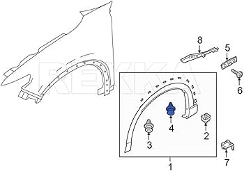 Rexka 20 pcs Wheel Opening Moulding Retainer for Mazda KD51-51-W24