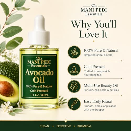 Image of TMPE Avocado Oil for Lustrous Hair, Nourishing Skin, 100% Pure & Natural Cold Pressed oil, Non-Stick Formula - 30 ml.
