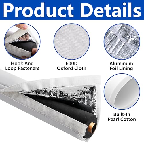 Image of 2 Pcs 5 Layers HVAC Copper Pipe Insulation Cover, AC Pipe Insulation Covers