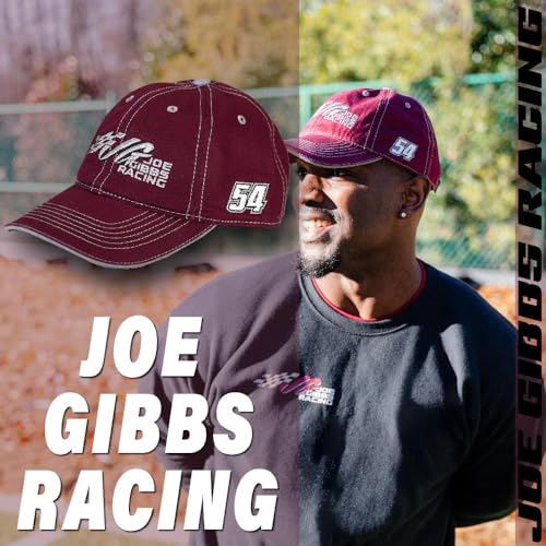Gorra Joe Gibbs Racing de algodón burdeos con logo bordado miniatura 4