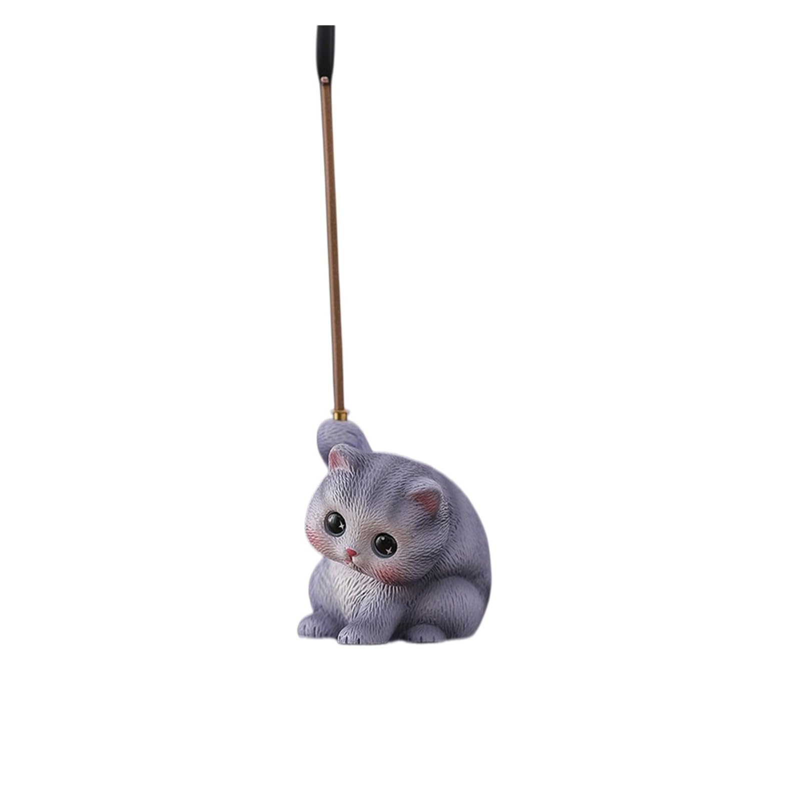 Huolimxun Cat Incense Holder Statue - Resin Kitten Incense Burner Ornament For Home And Coffee Table(Blue Kung Fu Cat)