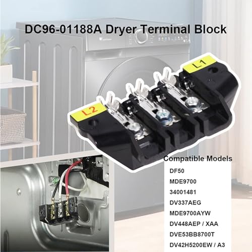 DC96-01188A conector de bloque de terminales para solucionar fallos de corriente en secadora 2