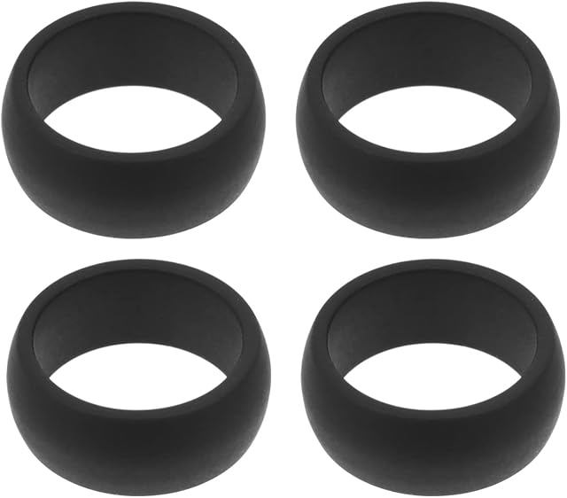 Sosoport Band Finger Rings Men Wedding Protector Silicone For Black Exercising Accessories Engagement Multi-use Multi- Breathable Flexible Size Workout Ring Accessory Gym Black-