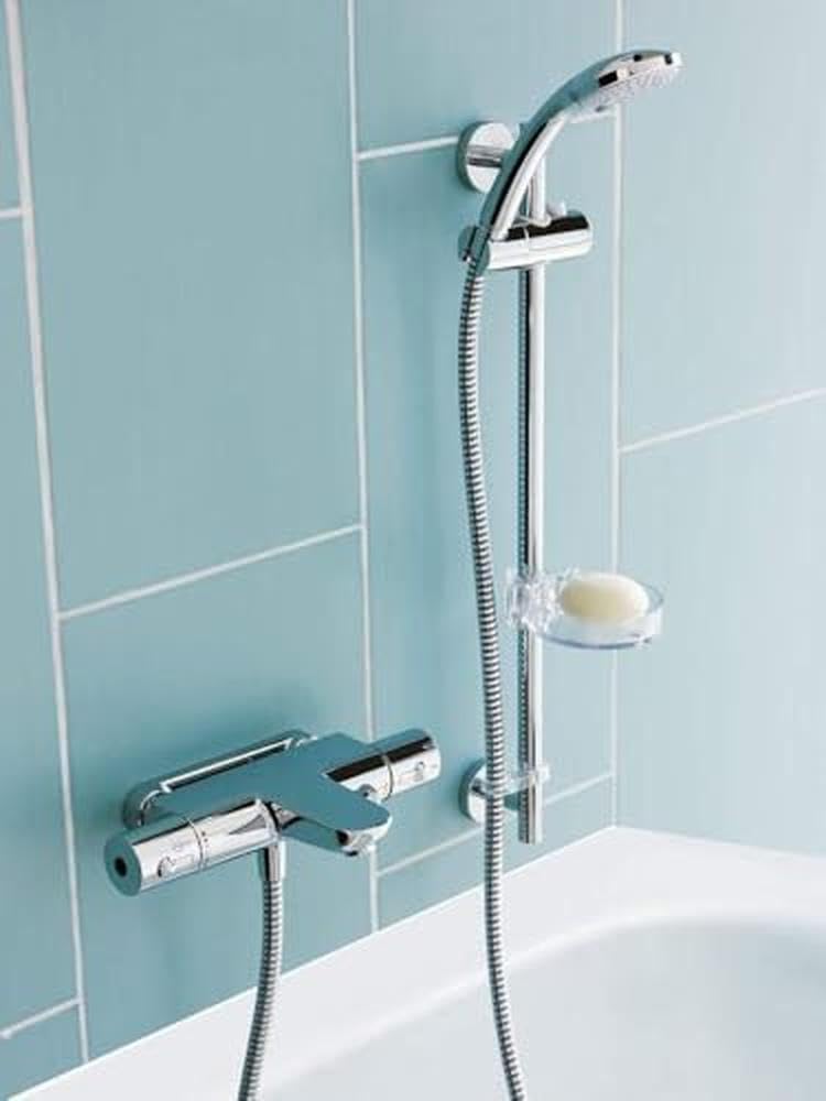 Ideal Standard - Idealrain, Kit doccia con asta doccia e accessori, Set saliscendi con accessori doccia, Cromato