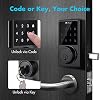 iMagic Touch Screen Deadbolt, Keyless Entry Deadbolt Lock, Electronic Keypad Door Lock, Auto Lock, 50 User Codes, Easy to Install(Matt Black)