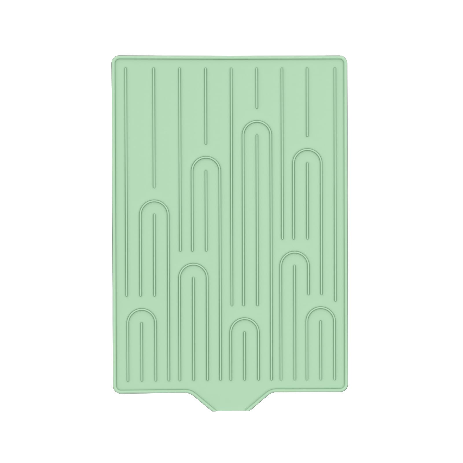 Msioytog Food Grade Silicone Plate Drying Rack Feature Ergonomic Square Quick Drainage Nonslip Feature Heat Proof Nonslip Drying Pad