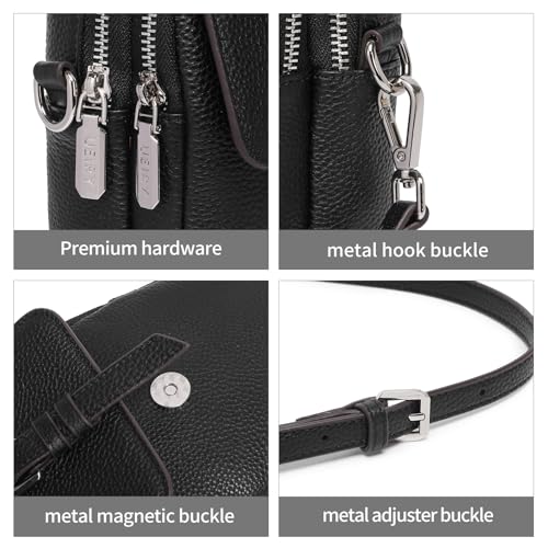 Image of Genuine Leather Crossbody Bags for Women, Small Crossbody Bag for Women,Phone Purses with Adjustable Strap for Travel