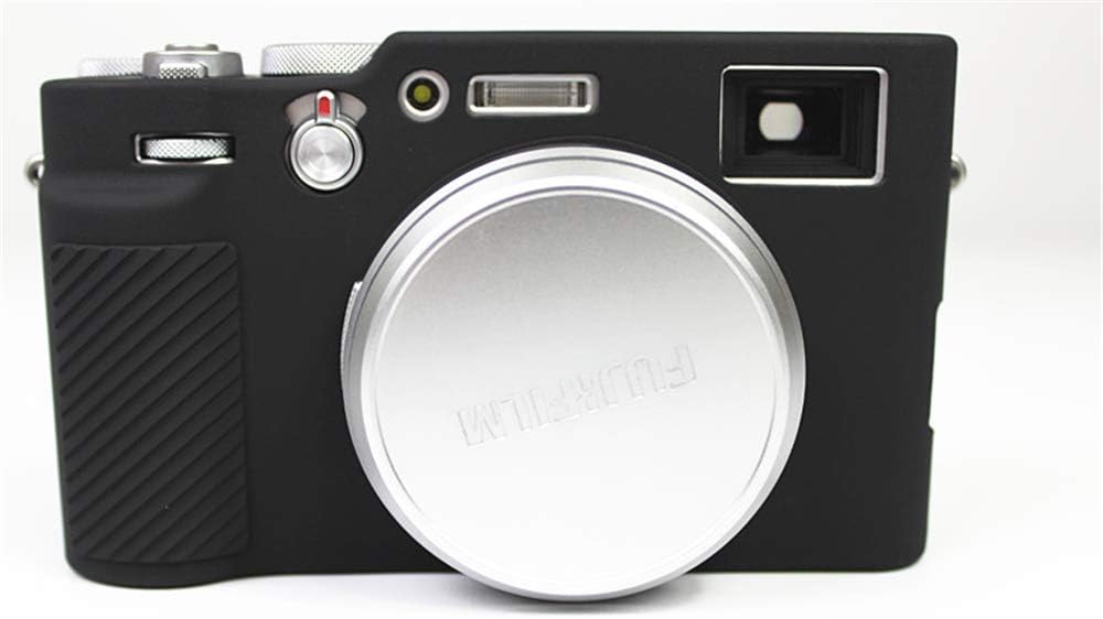 X100V Case, BolinUS Fullbody Ultra-Thin Lightweight Rubber Soft Silicone Housing Case Bag Cover for Fujifilm Fuji X100V (Black)