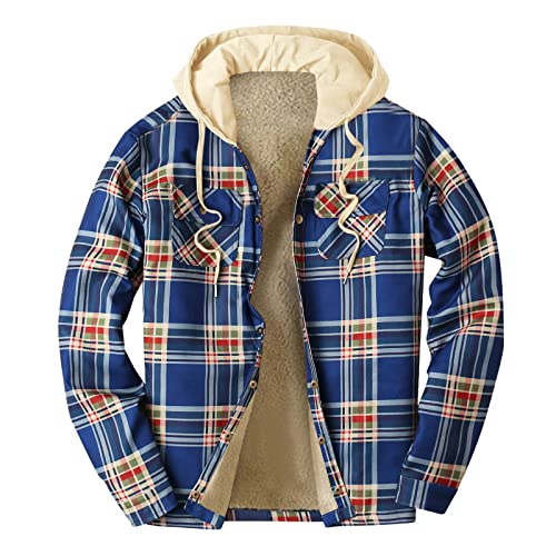 Veste chaude pour homme en flanelle doublée polaire de style décontracté