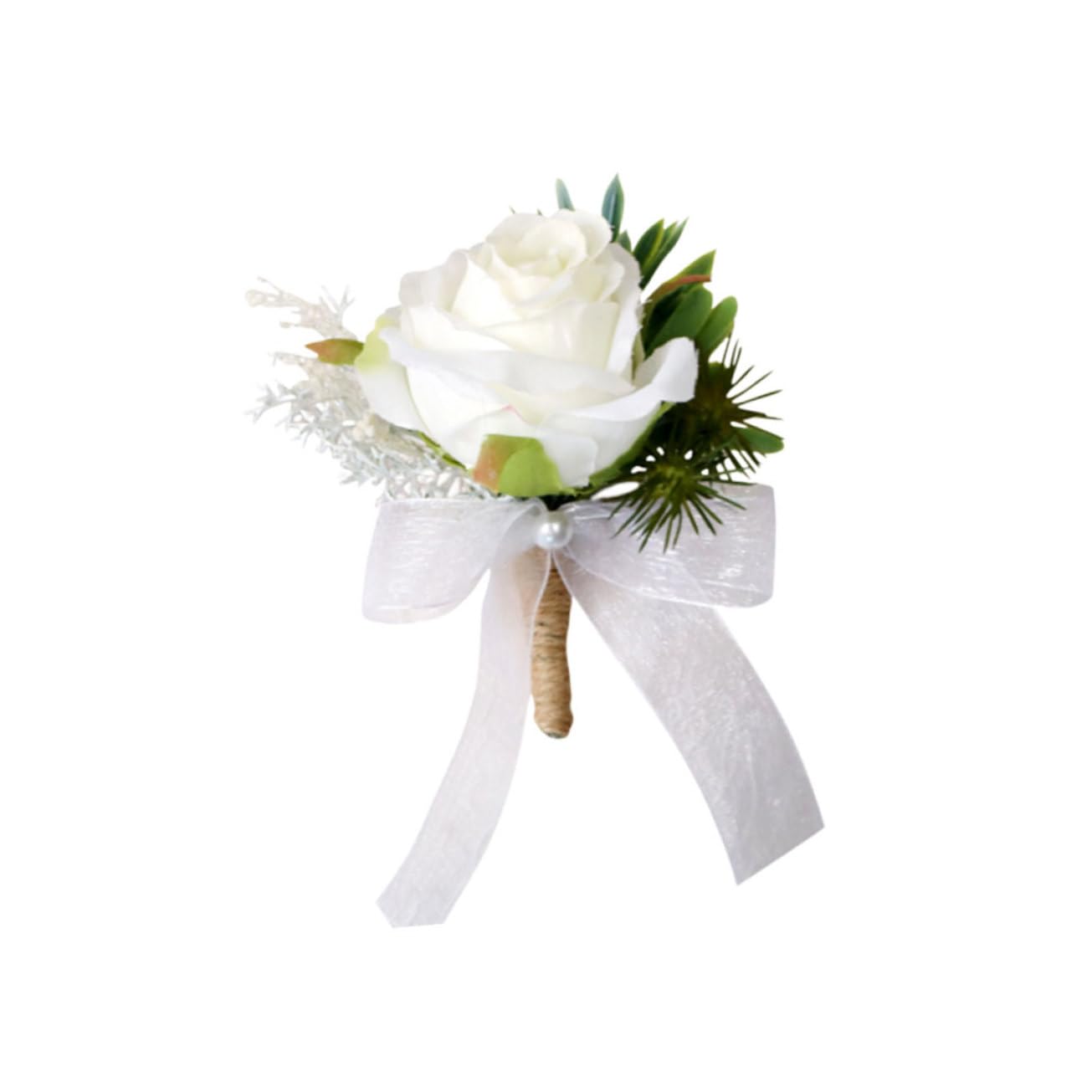 Broche de flores ORFOFE boutonniere novio y novia para bodas