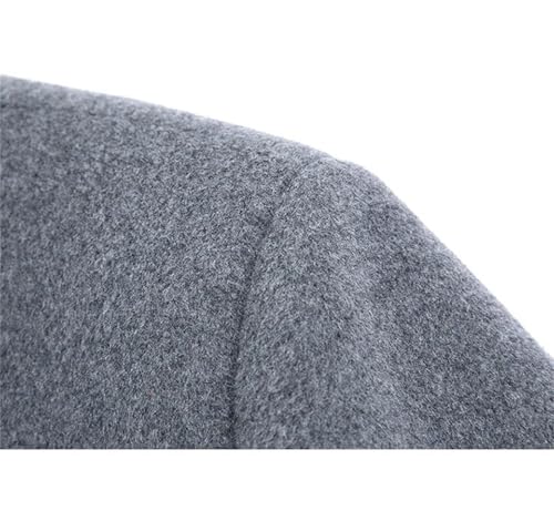 Men's Classic Style Short Jacket Single Breasted Turn-Down Collar Business Casual Woolen Blended Overcoat4