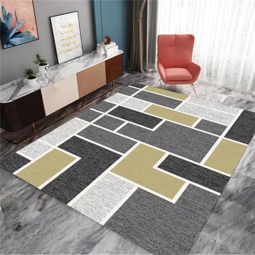 Tapis maison 140x180cm gris résistant qui ne glisse pas - 2