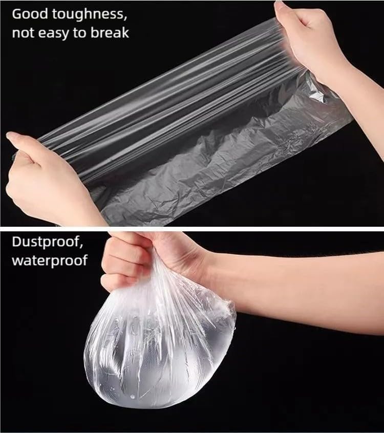 Disposable Steering Wheel Covers 100PCS PE Plastic Protectors | Stretch Elastic, Scratch Prevention, Universal Fit, Car Interior Accessories thumbnail
