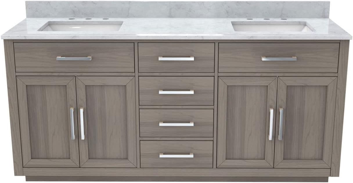 Dexterity 72 Inch Oak Vanity with Rectangular Undermount