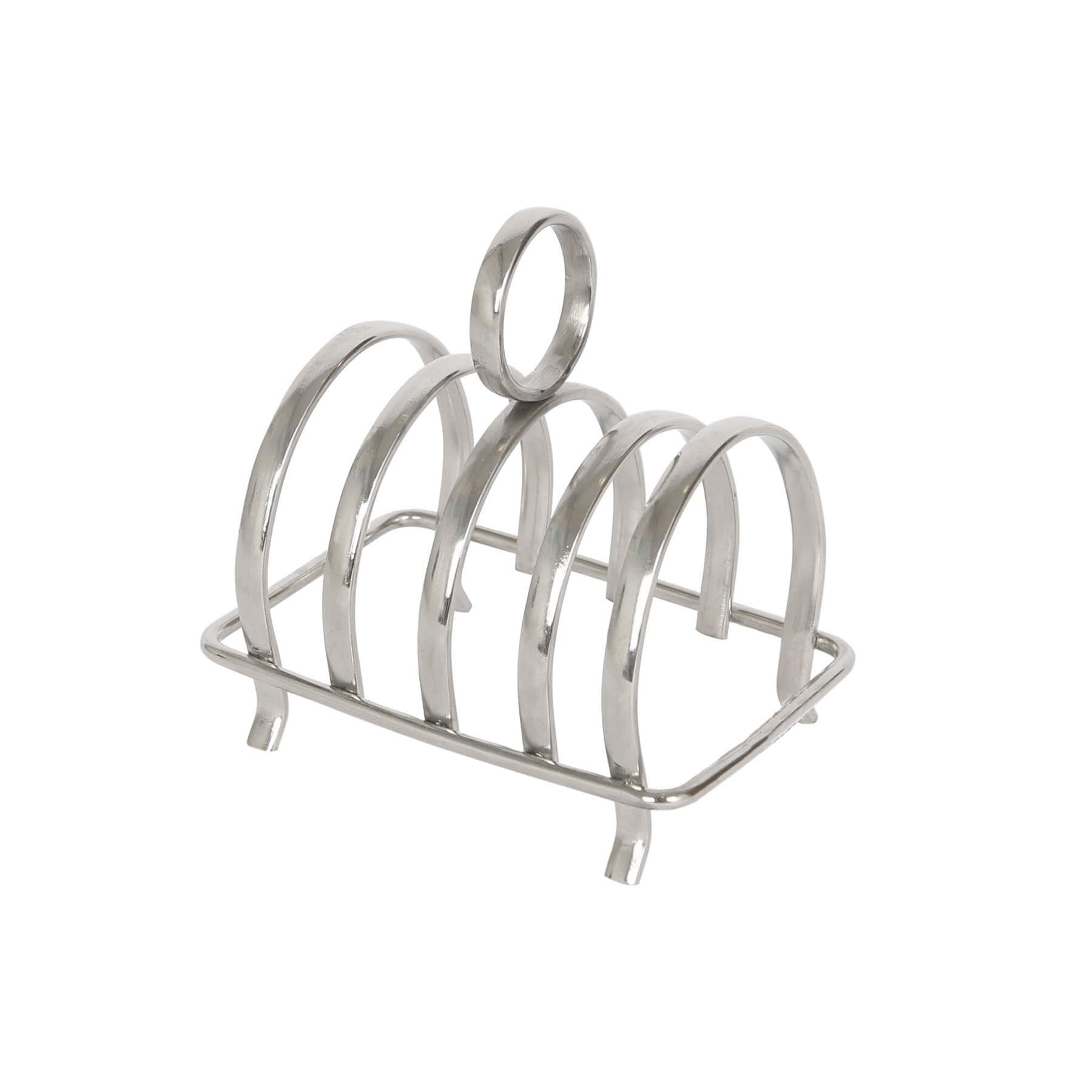 Argon Tableware Stainless Steel Toast Rack - 4 Slices - Silver