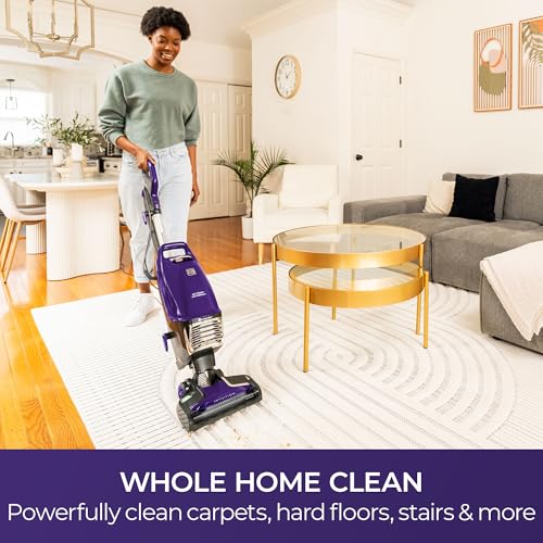Image of Kenmore BU4018 Intuition Bagged Upright Vacuum Lift-Up Carpet Cleaner 2-Motor Power Suction with HEPA Filter,3-in-1 Combination, Upholstery Tool for Hardwood Floor, Pet Hair, Purple