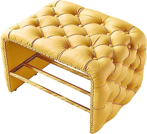 Banc de rangement rembourré pour chaussures en cuir rose de 80 cm à 100 cm
