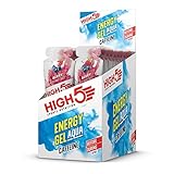 HIGH5 Gel Energético Aqua Bolsitas de Liberación Rápida con Zumo de Fruta Natural (Bayas Cafeína)