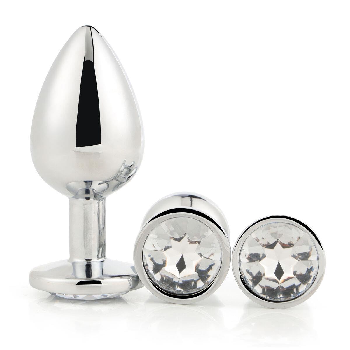 Dream Toys Gleaming Love Anal Plug Silver One Size