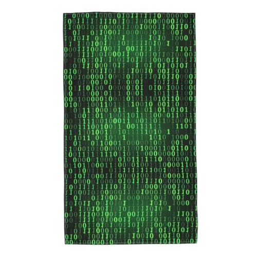 Hingor Asciugamano morbido con stampa Hacker Era, ideale per l'uso in bagno, cucina, palestra, spa e pulizia generale, asciugamani multiuso compatti e leggeri, 60 x 40 cm