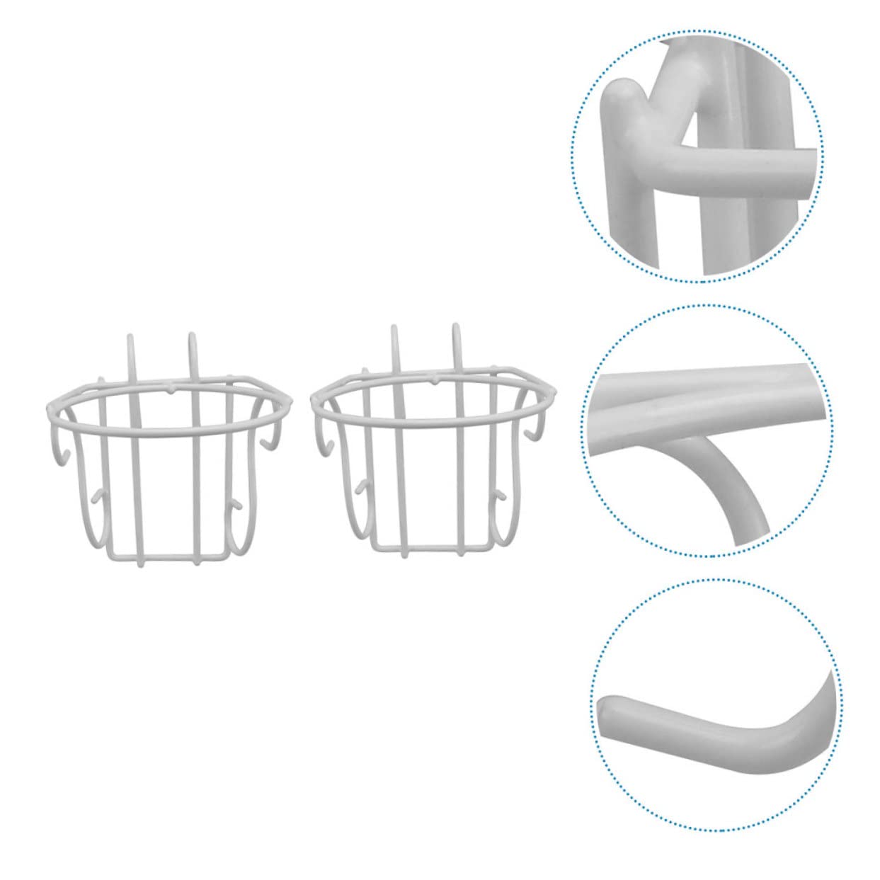 BESPORTBLE 2 Piezas Colgador De Macetas De Hierro Cesta Colgante Pared Soporte Anillo para Macetas Maceteros Al Aire Anillos para Barandilla Soporte Balcón