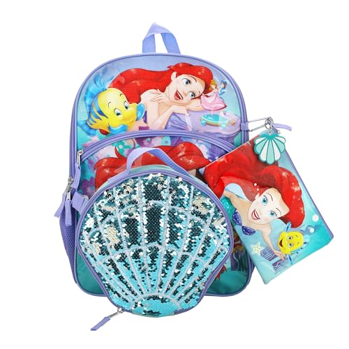 The Little Mermaid 16 5-Piece Backpack and Lunchbox Set