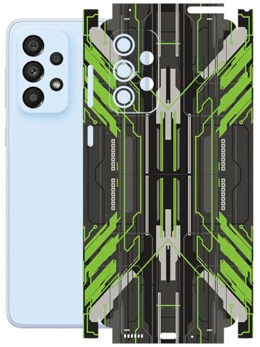 Image of AtOdds - Full Body Back Screen Guard Protector Film - Lamination Wrap Skin Sticker Compatible with Samsung Galaxy A33 (5G) | Scratchproof Matte Finish (Cyber Green)