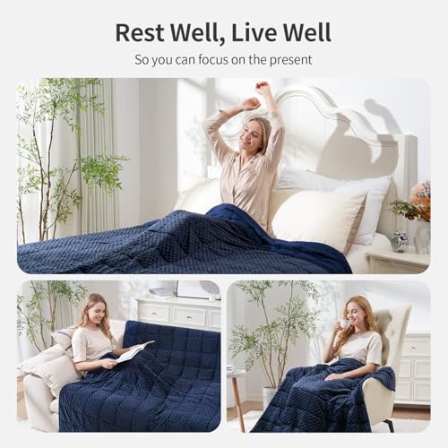 Image of Uttermara Cooling Weighted Blanket for Adults, 20 lbs Queen Size 60 inch x 80 inch