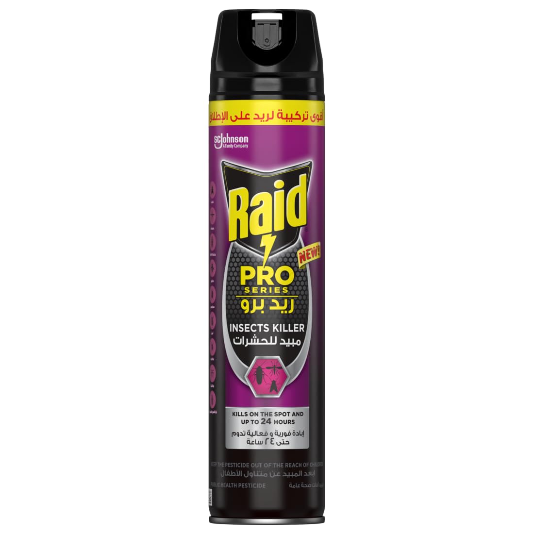 Raid PRO Multi Insect Killer Spray for Home- Powerful Formula Against Roaches, Mosquitoes, Flies, Ants & Beetles - Long-Lasting Protection up to 24 Hours - 400ml