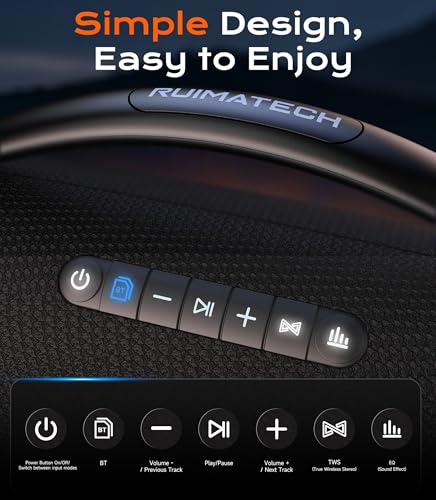 Image of 300W Peak Bluetooth Boombox Speaker, Big Powerful Sound with 80W Deep Bass, 3-Way Audio System, TWS, IPX6 Waterproof for Outdoor Party & Home Entertainment