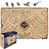 Harry Potter Wooden Jigsaw Puzzle – Marauder’s Map Edition – Officially Licensed Puzzle with Thematic Pieces – Vibrant UV Print – Gift for Fans of the Wizarding World (XXL)