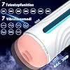 Sumeber Automatische Elektrischer Masturbator Handfrei Cup mit 7 Stoßfunktion Teleskopfunktion und Vibration Massagefunktion, Penis Stimulator mit 3D Silikon Vagina, Masturbieren für Männer Weiß #1