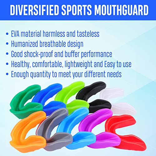 10 Pieces Sport Mouth Guards,Mouth Protection Athletic Mouth Guard For Kids,Soft Youth Mouthguard,Bpa Free,No Boiling Required Mouth Guard Sports For Boxing Football Basketball Lacrosse(Multi-Color) #TOP2