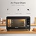 Toshiba TL2-AC25CZA(GR) Air Fryer Toaster Oven, 6-in-1 Digital Convection Oven for 9 Cooking Presets, 6-Slice Bread/12-Inch Pizza, 1750W, Charcoal Grey