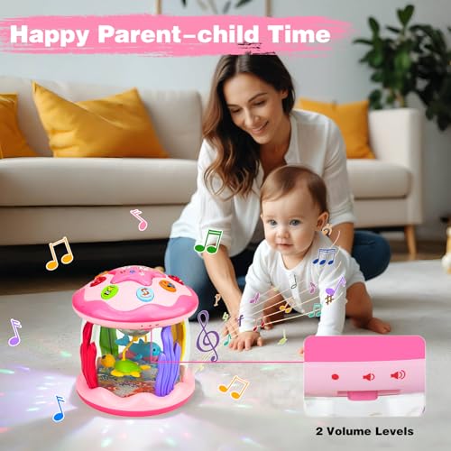 Aboosam ABOOSAM-036 Baby Girl Toys 6-12 Months: Babies Ocean Rotating Light Up Musical Toys 12-18 Months Crawling Learning Infant Toys For Toddlers 1 2 3 Years Old Baby Girl Gifts  thumb #4
