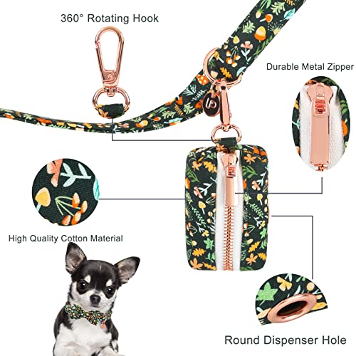 Image of Dog Waste Bag Holder for Leash, Dogs Poop Bag Dispenser with Durable Metal Clip Carabiner and Zipper-30 Free Leak-proof Dog Waste Bags for Walking Travel Outdoor Use