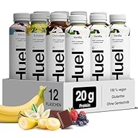 Huel Drink Selection Box, fertige Trinkmahlzeit für unterwegs, 12 x 500 ml, 20 g Protein, Reich an Vitaminen, Mineralstoffen & Ballaststoffen, 4 Sorten: Schokolade, Vanille, Berry und Banane