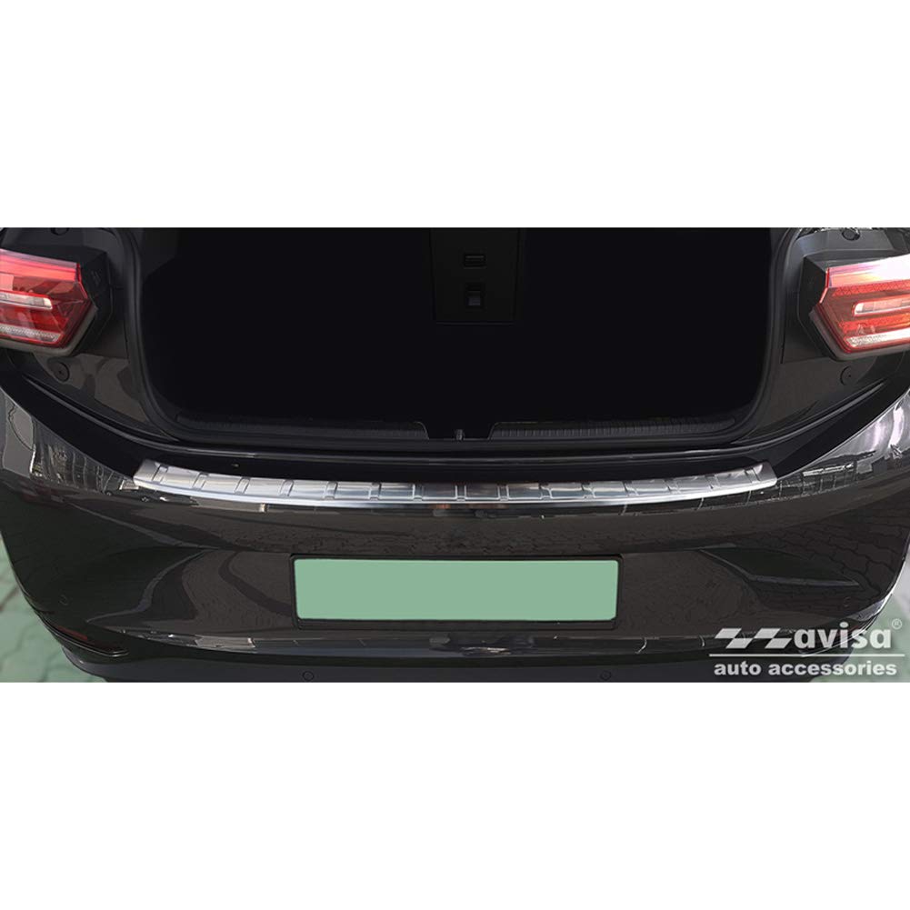 Avisa Protector del Parachoques Trasero Inoxidable Compatible con Volkswagen ID.3 2020- 'Ribs'