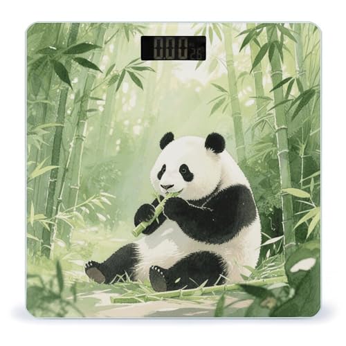 Báscula digital de baño con vidrio templado y pantalla LED