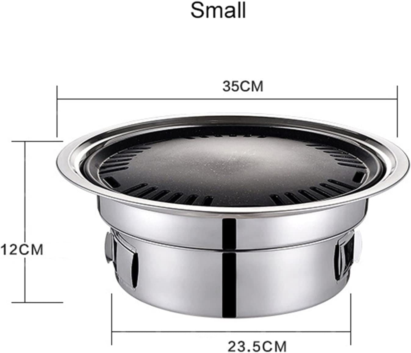 Grille węglowe Grill węglowy ze stali nierdzewnej Okrągłe nieprzywierające grille Przenośny grill węglowy Na zewnątrz Camping BBQ