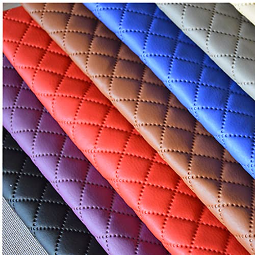 Faux Läderläder Quiltad Tyg Diamant För Fordon Klädsel Tyg Bil Auto Headliner Headboard Vadderad Kudde Vadding Interiör(Size:1mX1.4m,Color:2 black)