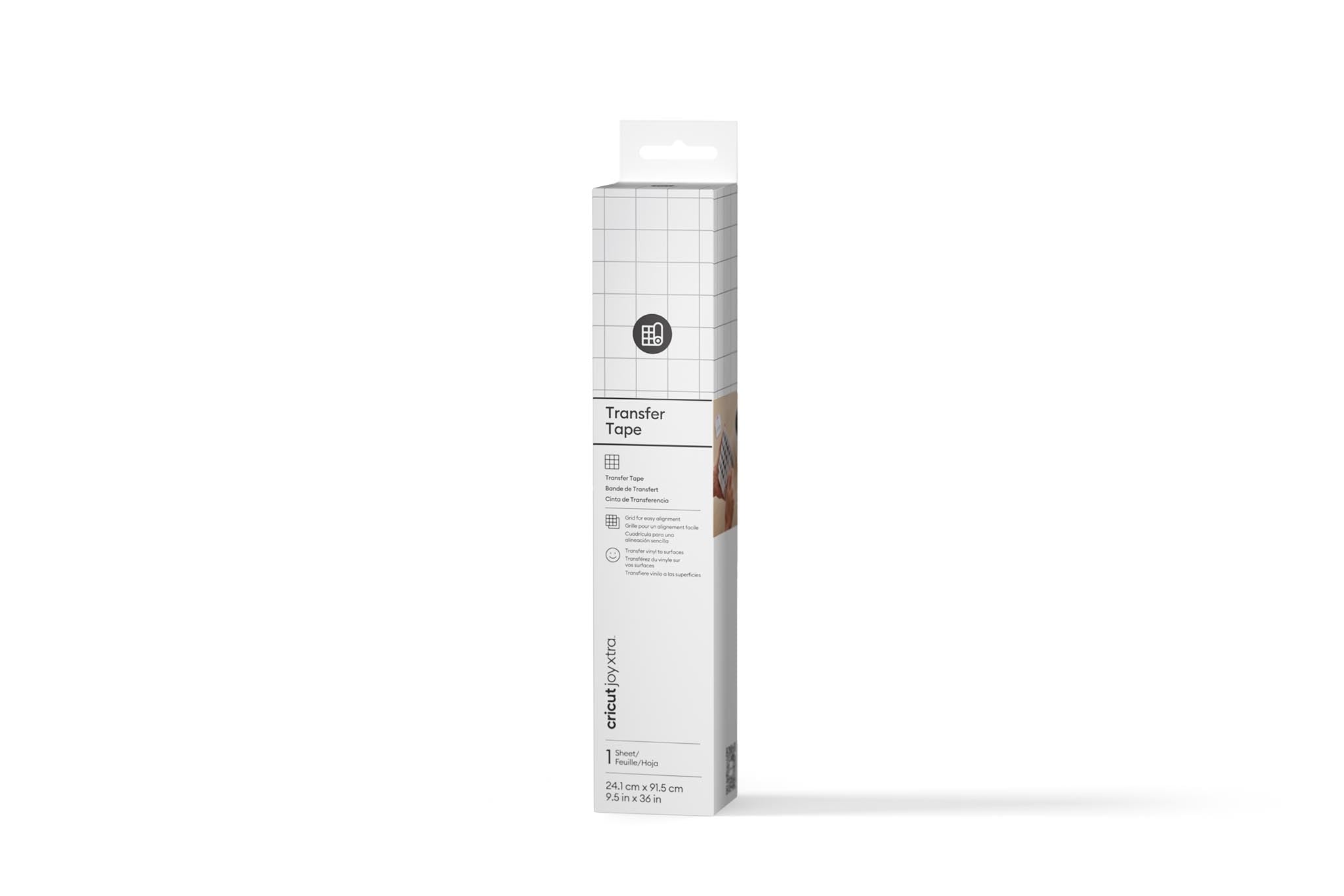 Cricut Standard Transfer Tape for Vinyl, 24.1cm x 30.5cm, Medium Tack Clear Transfer Paper | Ideal for Permanent Vinyl, Stickers & DIY Crafts, Residue-Free Joy Xtra™ Machine