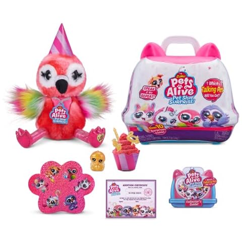 Pets Alive 9523D Shop Llama Surprise Interactive Toy Pets with Electronic Speak and Repeat Cover