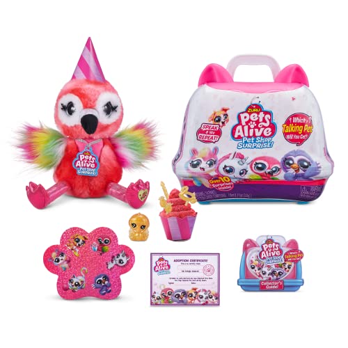 Pets Alive Pet Shop Surprise - Spielset Tierhandlung Serie 1 Geburtstagsparty Flamingo (elektronisches Plüschtier) Cover