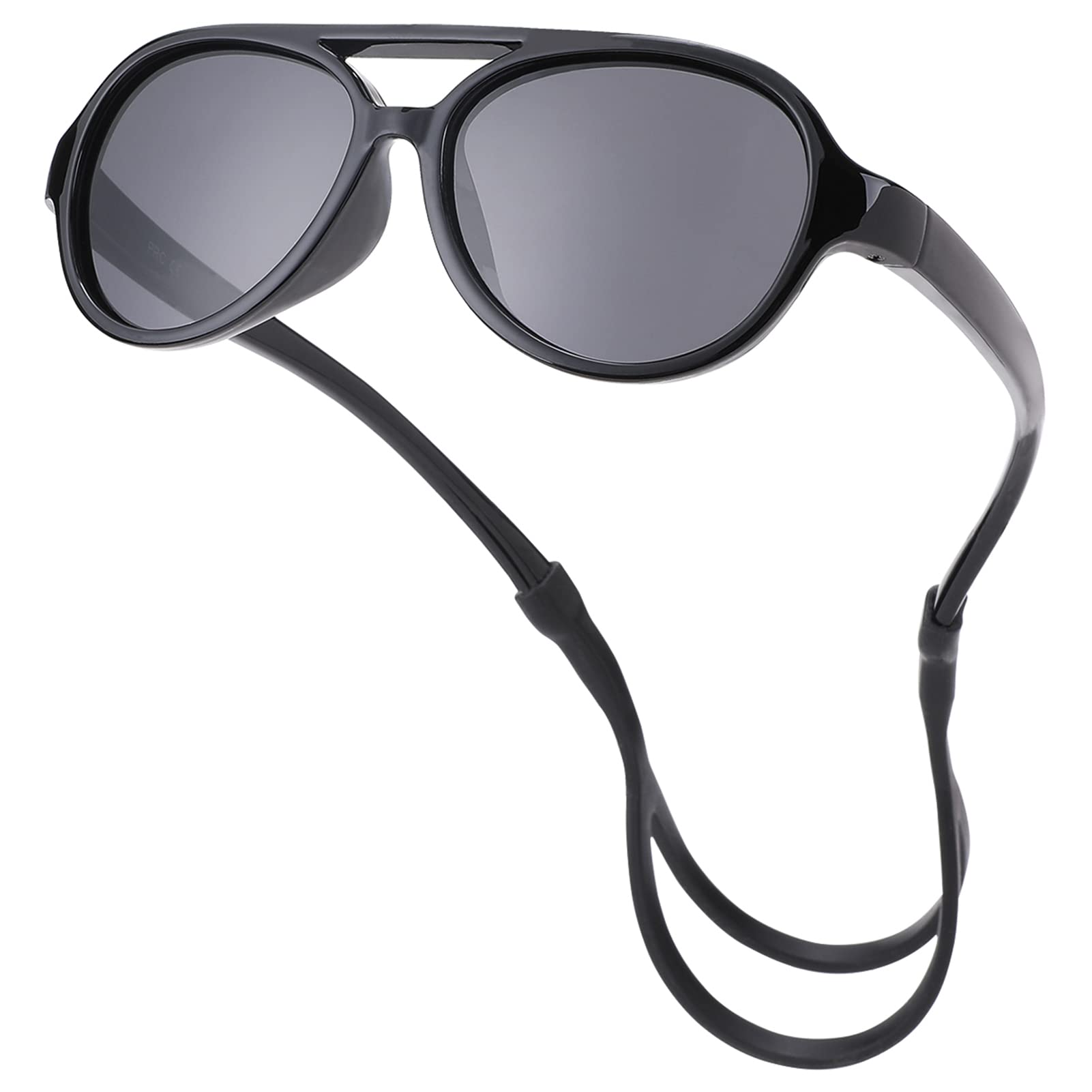 COASIONBaby Polarized Sunglasses Flexible Rubber Shades with Adjustable Strap for Infant Toddler Boys Girls Ages 0-24 Months