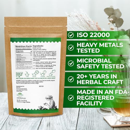 Image of 4 oz. Cleavers Herb Tea (Galium Aparine) - 113g Dried Cleavers Herbal Tea Amor Seco