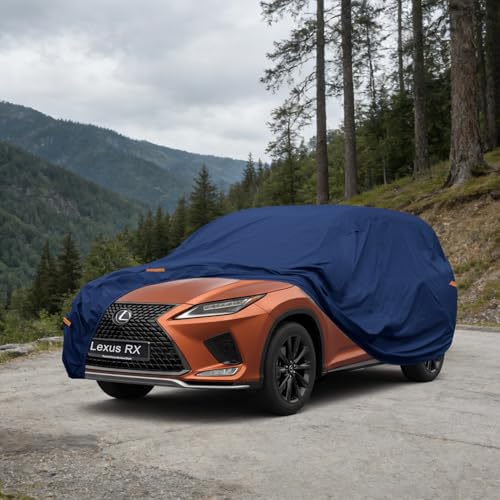Image of Kaugung Custom Fit SUV Car Cover for Lexus RX RX330 RX350 RX450 RX500 (2003-2026), Heavy Duty Waterproof All Weather Outdoor Protection, Breathable Full Exterior Cover with Vent