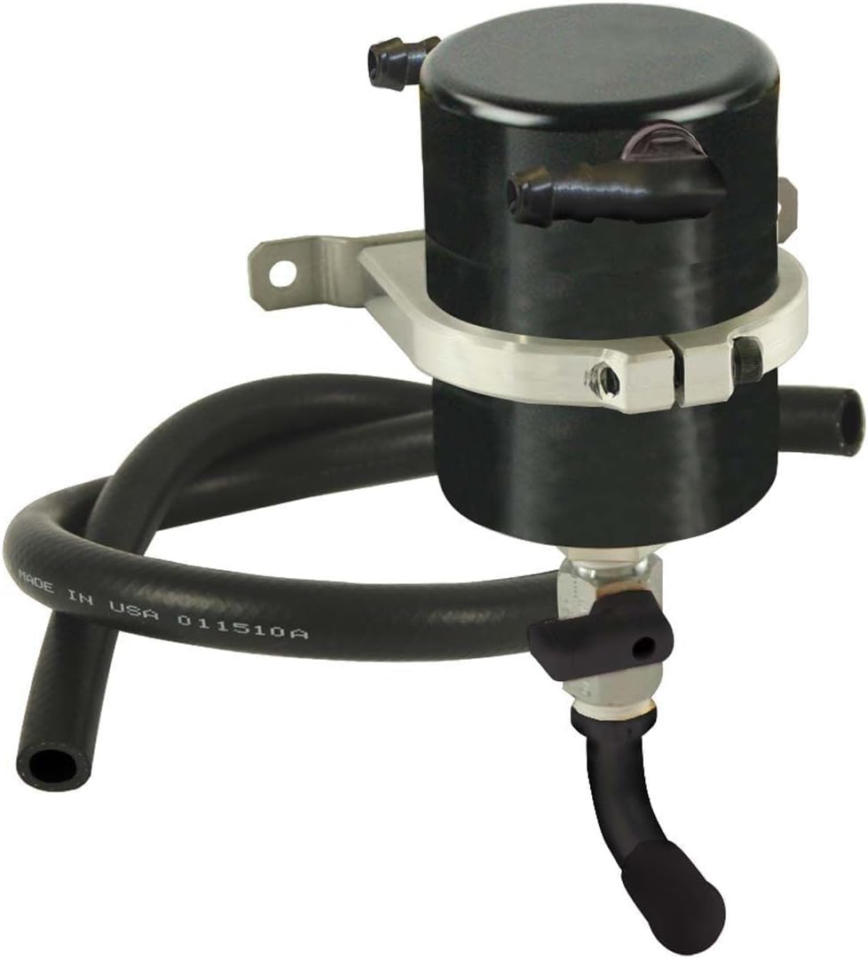 Moroso 85531 Universal Air/Oil Separator Catch Can Kit, Large Body, Black