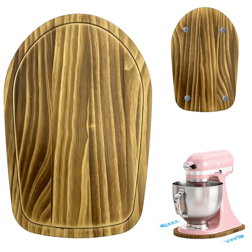 Image of Solid Pine Wood Mixer Slider Mat - Compatible with KitchenAid 4.5-5 Qt Tilt-Head Stand Mixer, Artisan & Classic - Scratch-Resistant, Easy Glide, Heavy-Duty Kitchen Appliance Mat