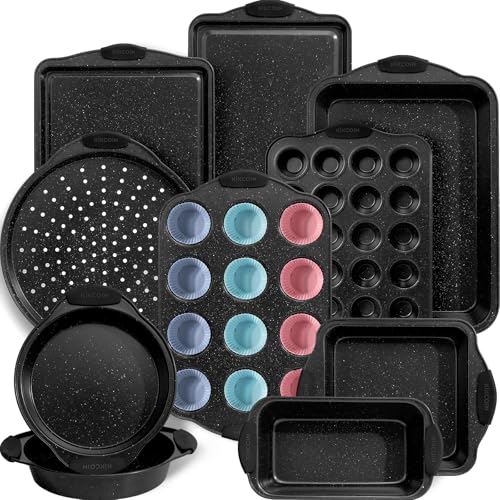 Kikcoin 22-Piece Nonstick Bakeware Set